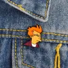 Qihe futurama broscher Philip J. Fry Enamel Pins TV Show Badges Cartoon Figur Smycken Gåva till fans