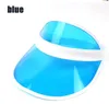 Pare-soleil pare-soleil chapeau de fête capuchon en plastique transparent chapeaux de soleil en pvc transparent chapeau de protection solaire chapeaux élastiques de plage de Tennis livraison gratuite