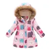 Baby girls Thickening Floral Outwear butterfly Flower Leopard Print Down Coat Kids Winter Clothes Boutique Hooded Jacket 36 colors C5408