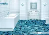 3d pvc flooring waterproof Pebbles 3D bathroom floor PVC Self-adhesive Floor
