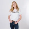 Gorąca Sprzedaż 21 Style Fashion Letter Przyjaciele Drukowanie Koszulka z krótkim rękawem T-shirt Bawełniana Mieszanka Damska Koszula Topy