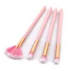 Brand New 10pcs Makeup brushes set pink color wood handle high quality synthetic hair DHL Free cosmetic brushes