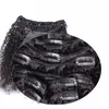 Afro Kinky Curly Hair Clip in Human Hair Extensions 100g Clip in Human Hair Extensions 7pcs / lot