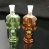 2019bouteille d'eau en verre de crâne coloré verre Bbong Wwater Pipe broyeur à ongles en titane, barboteurs en verre pour fumer des couleurs de mélange de tuyaux