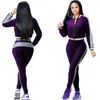 Mulheres de inverno de Veludo Treino Mulheres Traje De Veludo Conjunto de Manga Longa Top + Calça Veludo Conjuntos de Treino para As Mulheres Terno Esportivo Plus Size S-XXL