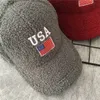 冬のウール刺繍入り文字アメリカの旗野球帽のユニセックス女性スポーツヒップホップスナップバック帽子