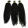 Hot sale grade 6a unprocessed brazilian Deep Wave hair human hair bulk for braiding 300g natural black hair