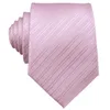 Szybka Wysyłka Krawat Nowa Moda Różowy Ślubny Krawat Jedwabny Jacquard Woven Neck Krawat Hanky ​​Cufflinks Zestaw Dla Mens Wedding Groom Party N-5090