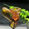 Amber Glass Pipe Fat grossistglas Bongs Oil Burner Glass Vatten Rör Oil Rigs Rökning, olja.