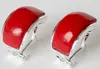 Belle Nouvelle 925 Argent Rouge Corail Boucles d'Oreilles 13 x 20 mm