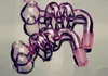 Pink spiral pot Wholesale Glass Hookah, Glass Water Pipe Fittings, Free Shipping