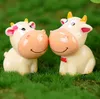 20pcs Resin Lovely Cattle Miniatures Landscape Accessories For Home Garden Cake Decoration Ornament doll Craft Diy