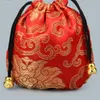 Piccola sacca per la custodia della seta intaglia in tessuto cinese Tasca da tovagliolo da regalo per leva per donne ragazzi