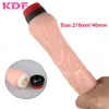 Krachtige Dildo Vibrators voor Vrouwen Zachte Echte Huid Gevoel Grote Pik Penis Vibrerende G Spot Massager Sex Toys voor vrouwen Koppels Y1892105