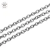 Chains entières 10yardsroll 1 mm 15 mm 2 mm 25 mm 3 mm de largeur en argent Tone en acier inoxydable Chaîne de liaison en métal pour colliers Bracelets J9019691