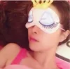 DHL Free Lovely Pink / Blue Crown Sleeping maska ​​Eyeshade Eye Cover Travel Cartoon Długie rzęsy Blindfold Prezent dla kobiet Girls Lesgas