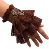1 paar vrouwen Steampunk Gear Bruin Lace Pole Cuff Vintage Polsbandjes Party Cosplay Accessoire High Quality