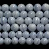 8mm Charm natural Brazil blue lace chalcedony round loose beads wholesale gift for jewelry making design DIY bracelet Yoga Bracelet