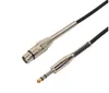 Uniwersalny 3 Pin XLR Kobieta do 1/4 cala 6.35mm Stereo Plug męski TRS Audio Cable Cord Adapter BK2078KF 30cm Długość