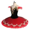 Adulto Preto Vermelho Ballet Tutu Desgaste Estágio Swan Laket Competição de Competição de Dança Ballet Apperal Mulheres Ballet Vestidos