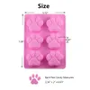 Silicone Dog Puppy Paw Footprint Candy Cake Chocolate Ice Cube Soap Jelly Mold Baking Pan Mold