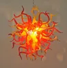 Hanglampen Kleine Sunshine Kroonluchters Handgeblazen Kroonluchter Bloem LED Hanger-verlichting Blown Glass Art Binnenverlichting met Lamp Bollen