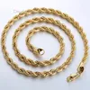 whole sale3/5/6/7/8mm Mens Womens Necklace Rose Gold Filled Necklace Rope Chain Wholesale Jewelry Gift Jewellery LGNM36