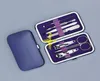 50sets / mycket snabb frakt 7st Portable Manicure Set Nail Care Clippers Saxar Travel Grooming Kits Slumpmässig Färg