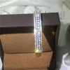 Vecalon Charm bracelet Baguette Cut 5A cubic zirconia White Gold Filled Engagement Wedding bangle for women Fashion accessaries
