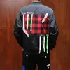 남자 재킷 meebbud 브랜드 스프링 가을 남자 재킷 장식 대형 패션 블랙 레드 격자 모임과 함께 캐주얼 캐릭터 6541