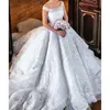 Prachtige Arabia Prinses Trouwjurk Sparkly Pailletten Kant Applique Off Shoulder Bridal Jurken Glamoureuze Sexy Plus Size Trouwjurken