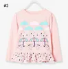 INS automne nouveauté filles enfants dessin animé lapin cheval conception à manches longues t-shirt enfants casual 100% coton fille casual t-shirt