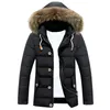 Nytt varmt varumärke män tjockna puffer jacka faux päls fleece hooded manliga jackor casual vinter puffer coat parkas stor stor storlek 3xl