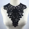 Guarnições de tecido gola Guarnição Decote Applique para o vestido / casamento / camisa / roupas / DIY / artesanato / flor De Costura Floral lace dot preto branco