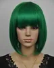 fantasia nuova parrucca di capelli di salute cosplay breve popolare verde parrucche per le donne