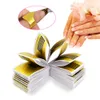 100PCSPACKS nagelkonstförlängning klistermärke polska gel tips guld u form franska tips guide nagel konst form manikyr styling verktyg5687521