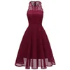 Womail Dames Jurk Vintage Chiffon Prinses Bloemenkant van de Schouder Swing Avond Party Jurken Vestido Tank 18july24