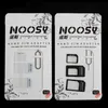 4 en 1 Noosy Nano Micro adaptateur de carte SIM Eject Pin pour iPhone XS X 8 7 6s 6 Plus avec boîte de détail 2000pcs / lot