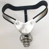 Högkvalitativ rostfritt stål Male Chastity Belt Device Split Back Cabel PA Hook #R54