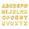 130 peças 8mm letras do alfabeto inglês A-Z letras deslizantes simples douradas acessório diy fit coleira para animais de estimação pulseira chaveiro259z