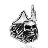 Cool Mens Boys 316L Stal nierdzewna Pirate Gothic Skull Pierścień Vintage Punk Titanium Biker Biżuteria Rozmiar 7-14