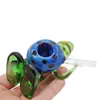 Newest Mini Pipe Glass Colorful Turtle Shape High Quality High Temperature Resistance Smoking Hand Made Pipe Tube Unique Design