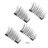 3d magnetiska ögonfransar 4pcs handgjorda dubbla ögonfransar ögon Makeup Natural Magnet False Eyelash Extensions