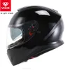 2018 double lenses YOHE Full Face motorcycle helmet YH976 Full cover motorbike helmets made of ABS and PC Visor lens have 5 kinds2397179