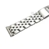 WatchBand 22mm 24mmメンFull Polided Solid Solid Stainless Steel Watch Band Strap折りたたみ安全バックルブレスレットアクセサリーBREITL200W