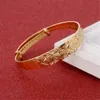 24K Golden Brief Shinning Star Gold Color Adjustable Bangles Bracelet Jewelry