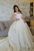 Dubai Arabic Luxury Ball Gown Wedding Dresses Square Neck Lace Applique Beaded Sequins Country Wedding Gowns Plus Size Vestido de Novia