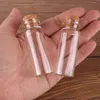 50st 14ml Storlek 22 * ​​60 * 12.5mm Mini Glass Parfym Spice Flaskor Tiny Jars Flaskor med Cork Stopper Hängande Hantverk Bröllopsgåva
