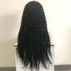 Full lace wigs Brazilian Deep wave wigs Hair 130% #1B Black Virgin Human Hair Front lace wig for Black Women 10"-30"