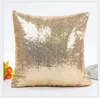 Kvadratisk kudde kudde Case Toss Pillowcase Hidden Zipper Closure 2018 sjöjungfru Sequin Pillowcase Kuddehölje Decor Sofa